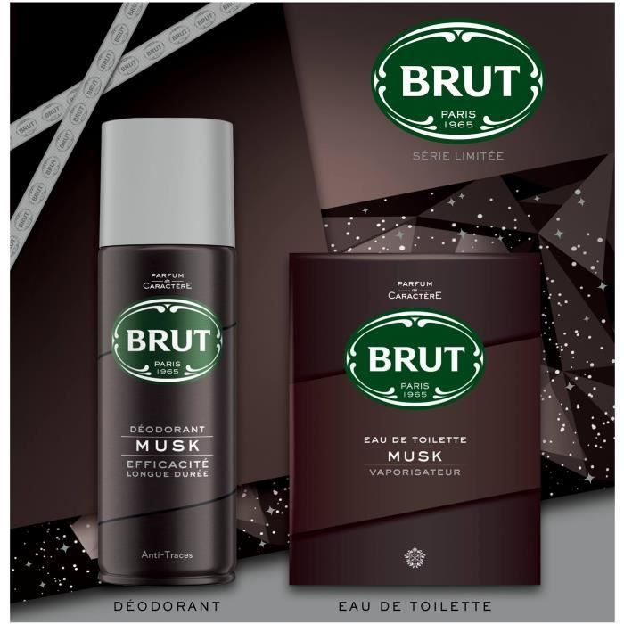 BRUT Coffret Eau de toilette et Déodorant Musk