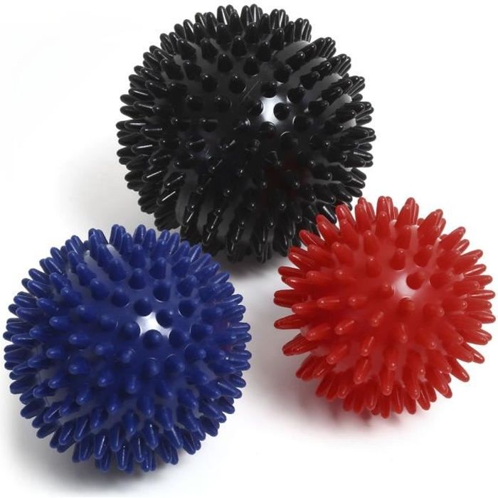 CampTeck U7024 - Balle de Massage en PVC, Balle Picot Massage, Spiky Massage Ball - Doux|Moyen|Dur - Set de 3
