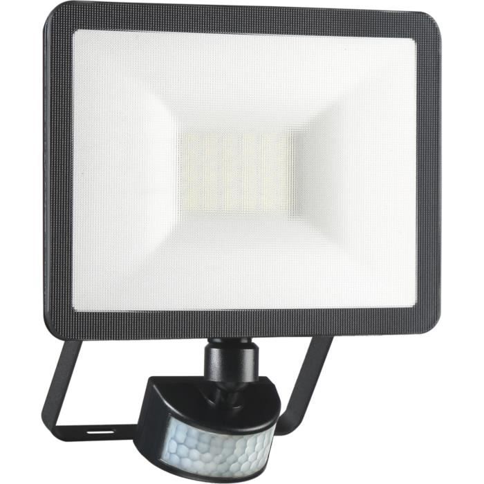 ELRO LF60 Design Lampe d'extérieur LED avec Détecteur de Mouvement - 20W -1600LM - Étanche IP54 - Noir