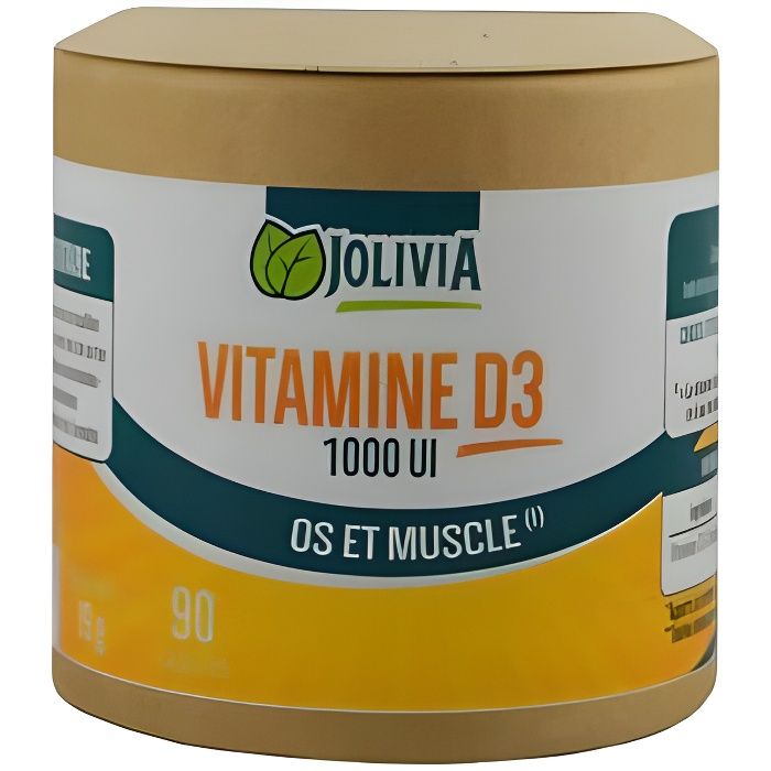 Vitamine D3 1000 UI 90 capsules - 0.1kg