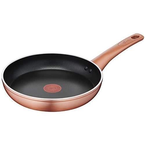 Lagostina Ramedi Poêle extérieure effet cuivre, aluminium anti-adhésif, diamètre 24 cm, noir
