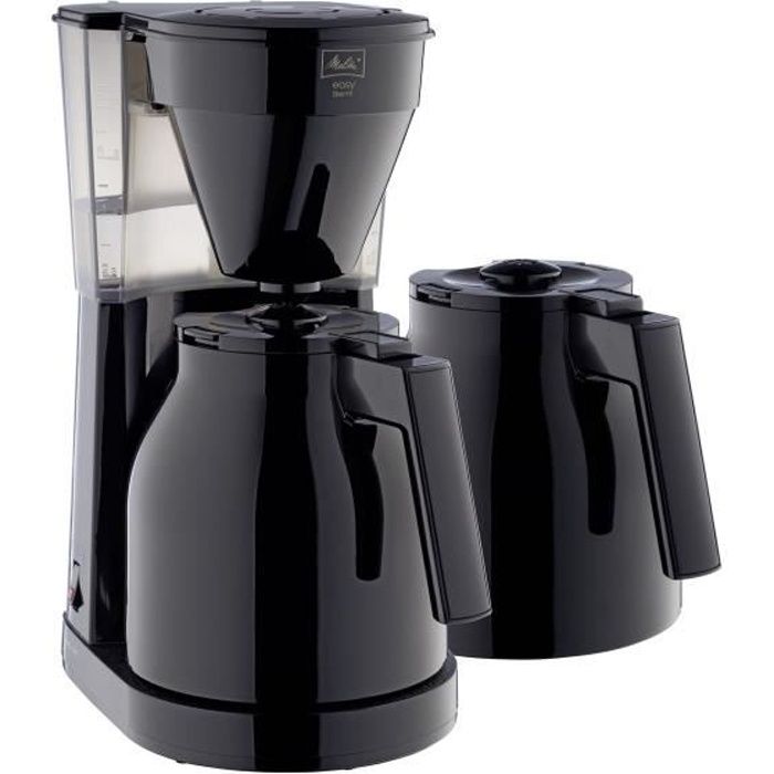 MELITTA Easy Therm II - Cafetière filtre 1L - 1050 W + 2ème verseuse - Noir