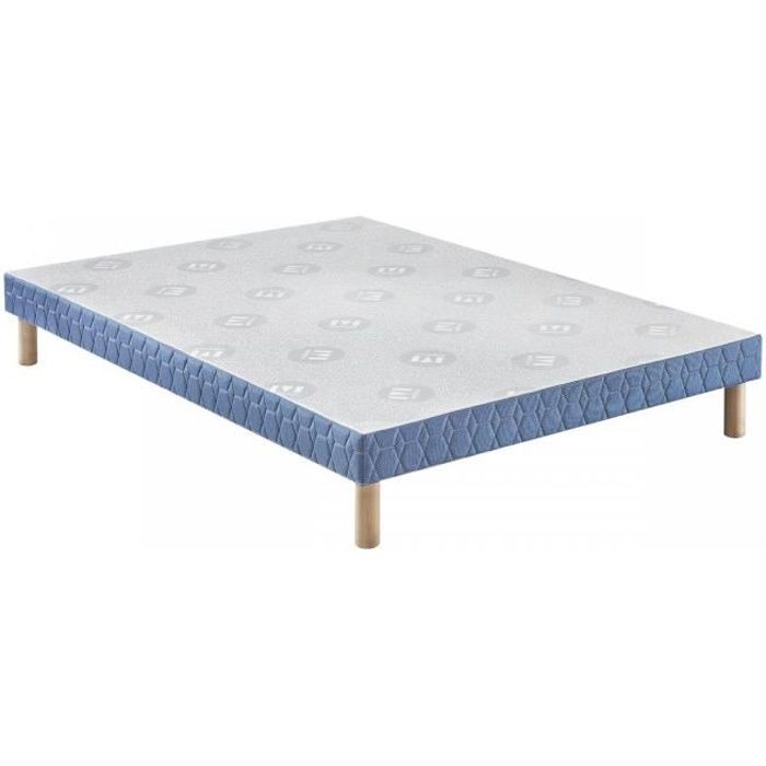 Sommier Merinos Confort Ferme 14 cm 120x190 Bleu