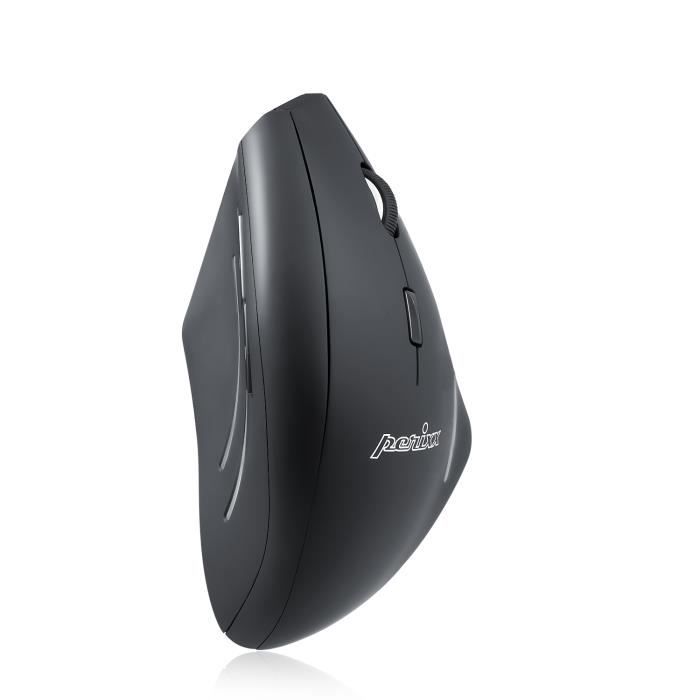 Perixx PERIMICE-608, Souris ergonomique verticale sans fil - 6 boutons - 800/1200/1600 dpi - Recommande avec TMS utilisateur