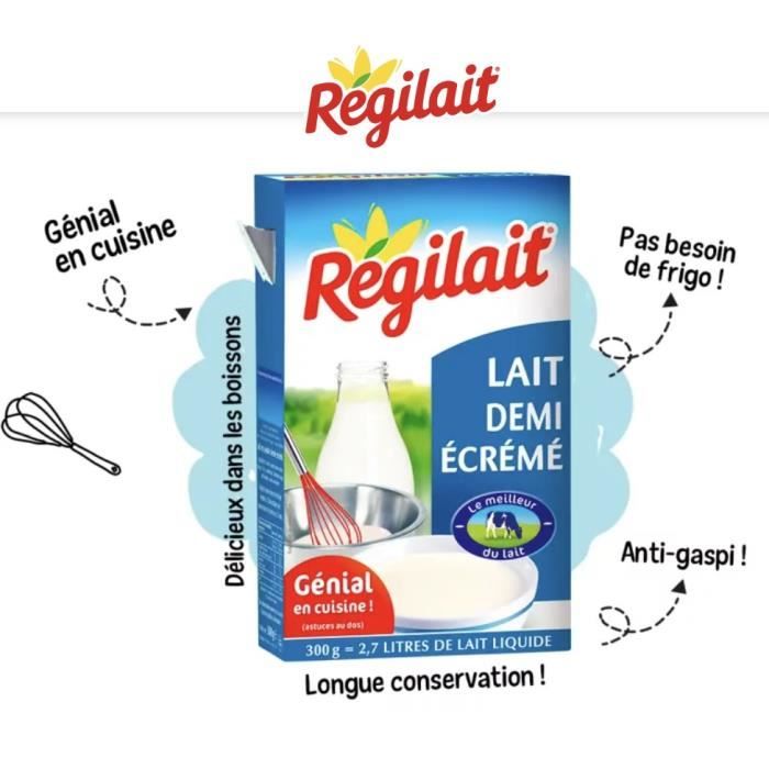 Lait en poudre Demi écrémé Regilait 300g
