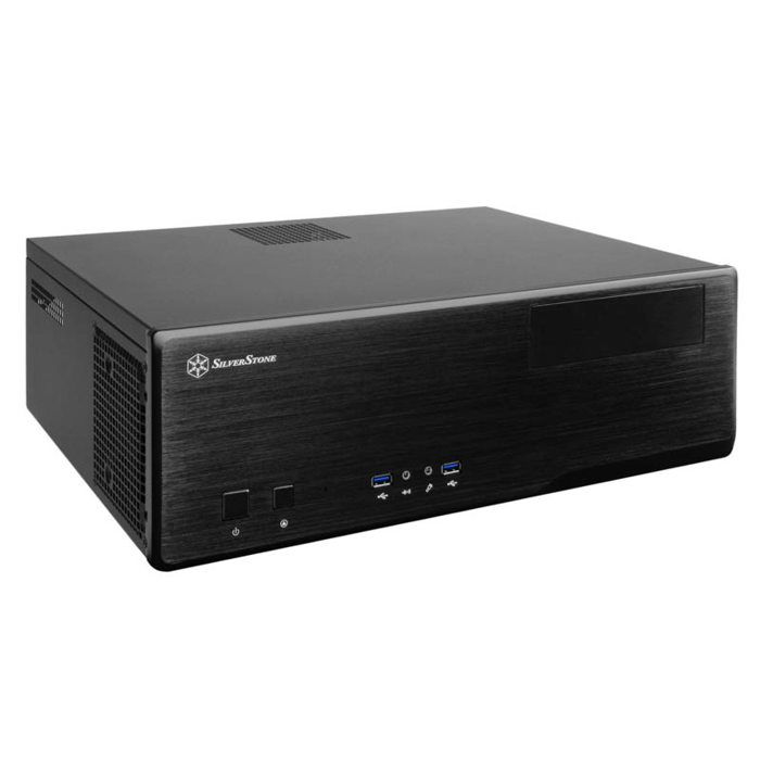 SilverStone SST-GD05B USB 3.0 - Grandia Boîtier PC HTPC Micro ATX, Haute performance du flux d'air silencieux, noir