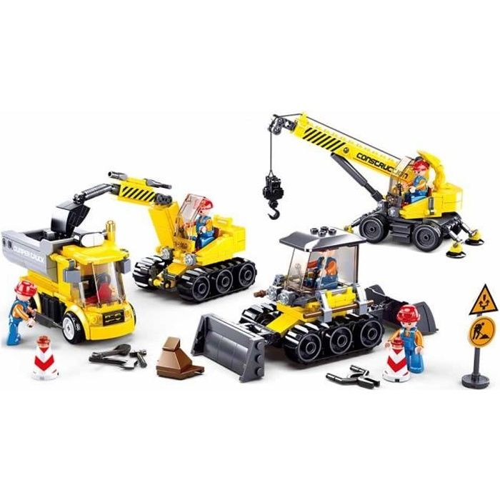 JEU DE CONSTRUCTION COMPATIBLE LEGO SLUBAN TOWN SET ENGINS CHANTIER M38-B0810 FIGURINES ARTICULES
