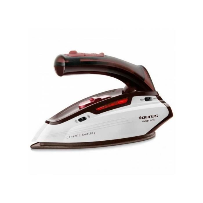 Fer à repasser Vapeur-Sec de Voyage Taurus POCKETIRON 1150W 45 G Rouge/blanc
