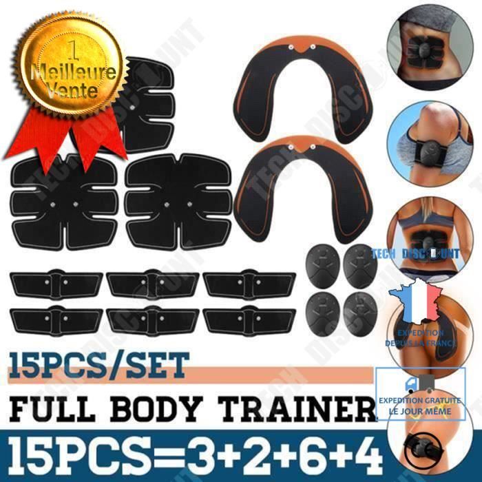 TD® 15pcs corps masculin et féminin, autocollants pour muscles abdominaux, instrument d'entraînement musculaire paresseux