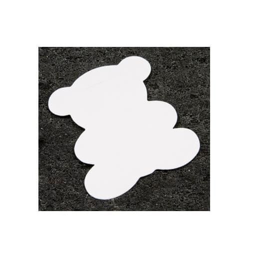 REF/CTU001 (2 Lots de 10) Marque-place ourson blanc en carton