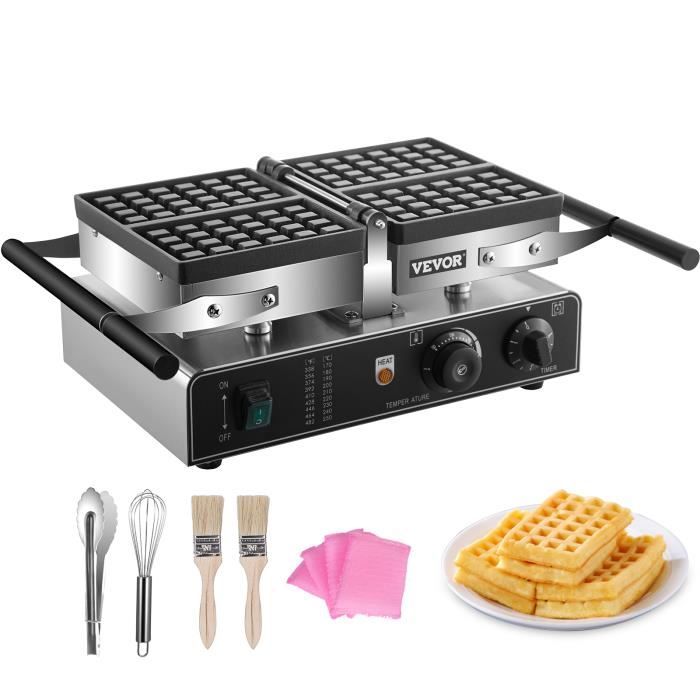 Gaufrier électrique - 2 Pcs - Machine à gaufre rectangulaire - 1600W