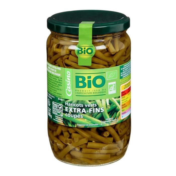 Haricots verts coupés bio - 72 cl