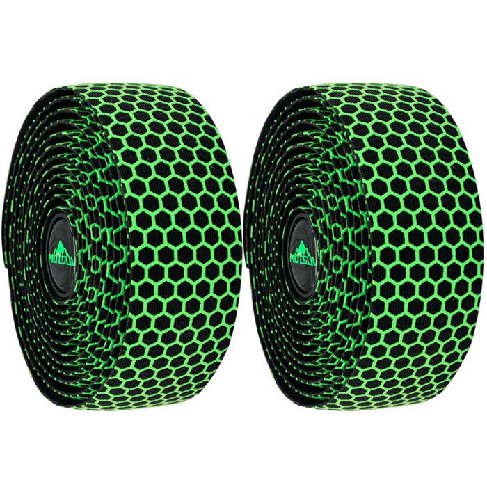 Guidoline Vélo à Pois – PU + EVA – Antidérapant, Absorbe Transpiration – Pour Route, VTT, Fauteuil Roulant – Vert Bianchi – Lot Avec 2 Rubans Et Accessoires
