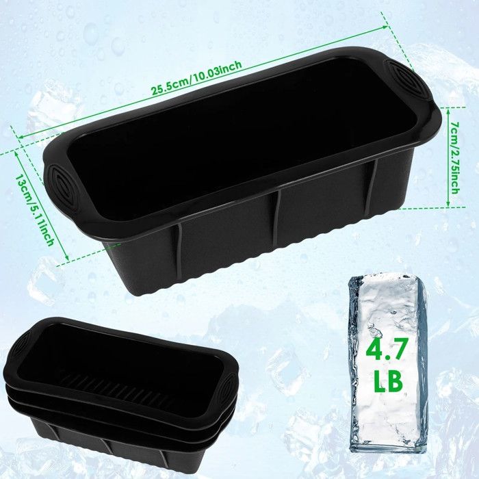 2 Pièces Grande Moule Bloc Glace, Bac à Glaçons Bloc