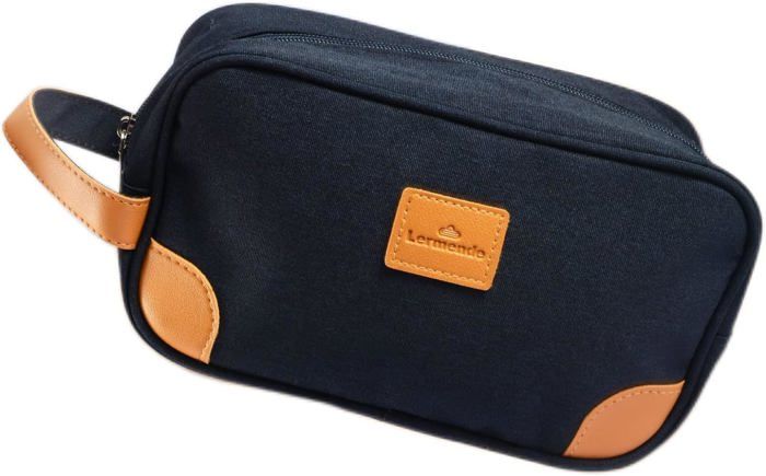 Trousse De Toilette Homme Voyage Grande Capacité - Imperméable En Polyester Noir - Avec Fermeture éclair - Neuf Avec étiquettes