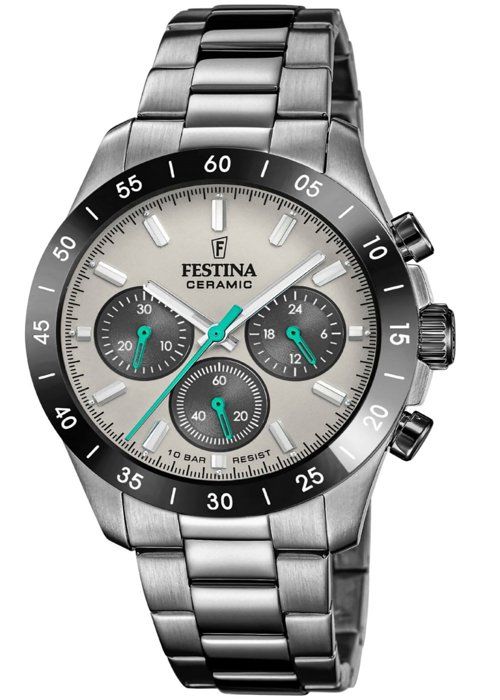 Montre Femme - F20703/1 - Chronographe - Acier inoxydable - Étanchéité 10 bars - Cadran anthracite