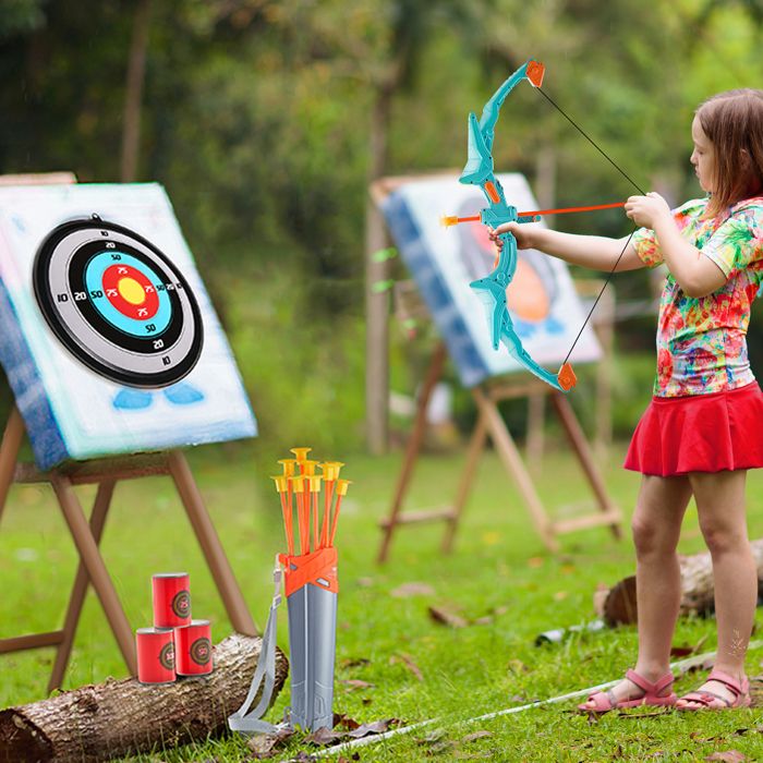 Arc Composite Mini 16 Pouces Avec Flèches - 16 Lbs, Set Complet, Cadeau Débutant Ou Jeu