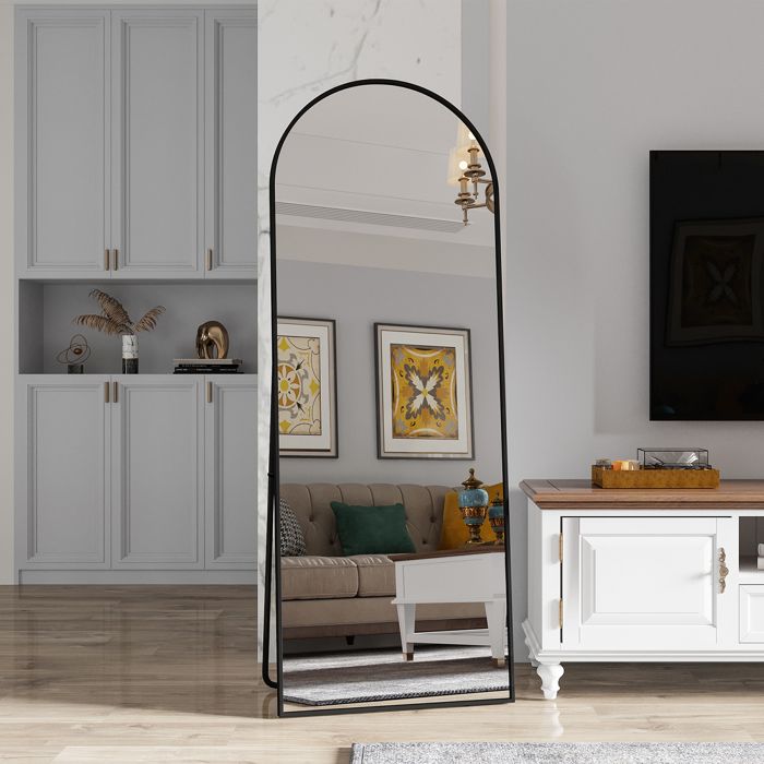 Miroir sur Pied 162 x 53 cm Miroir Mural Arqué