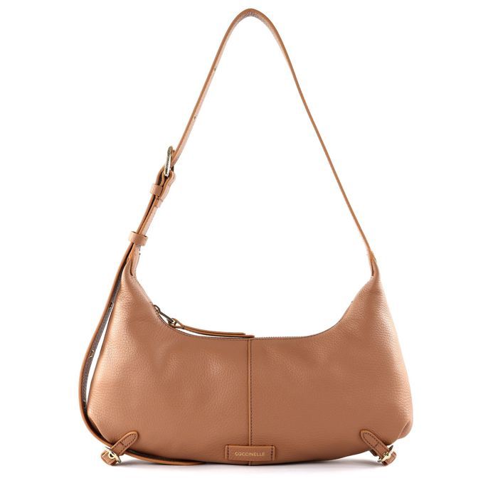 Sac Bandoulière En Cuir Coccinelle - Modèle Shoulderbag Bark - 100% Cuir De Vache - Italie
