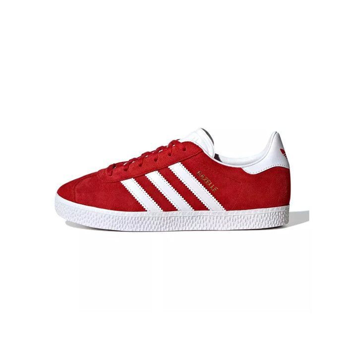 Adidas Basket - ADIDAS - GAZELLE (GS) Junior - Rouge/Blanc - Tige en daim suédé - Semelle OrthoLite®