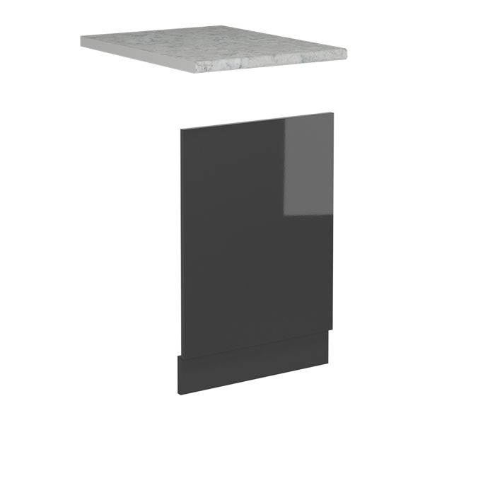 Vicco façade de lave-vaisselle, anthracite campagne, 45cm , pt chêne