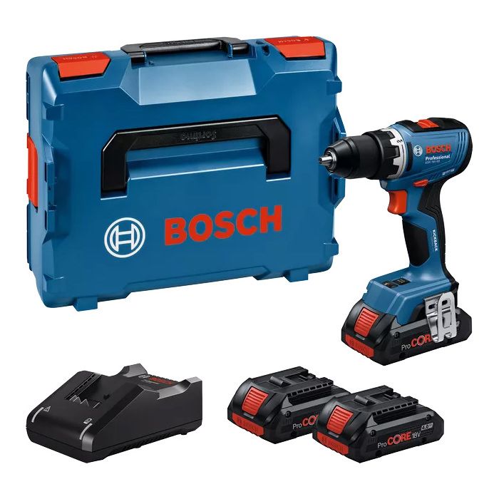 Perceuses visseuses sans fil à percussion GSR 18V 65 BOSCH avec 3 batteries ProCORE18V 4.0Ah chargeur Boxx 06019N3208 - vue 2