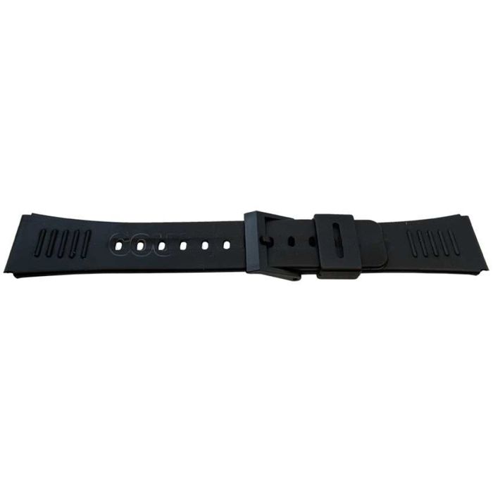 Bracelet de montre - MY-MONTRE - pour Casio 388P1/CMD40/DBC30 - 22mm - Noir - Polyuréthane hypoallergénique