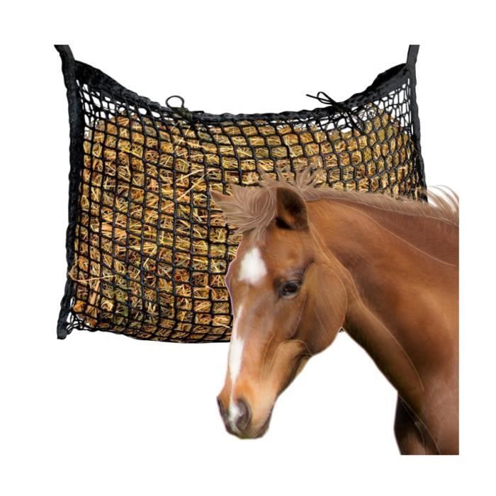 Comparer les prix de Filet à foin pour chevaux : filet à foin poreux à mailles fines - Capacité : environ 4 kg - Sac paille poreux suspendu p SAC A FOIN