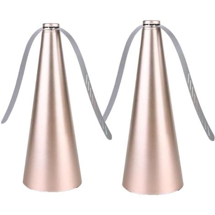 Ventilateur anti moustiques 2 pièces pour dîners à la maison pique-niques et barbecues (doré) - Nobrano