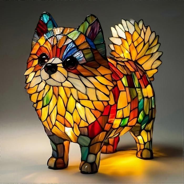 Lot de 1 lampe Pomeranian neuve pour décoration de bureau et de maison