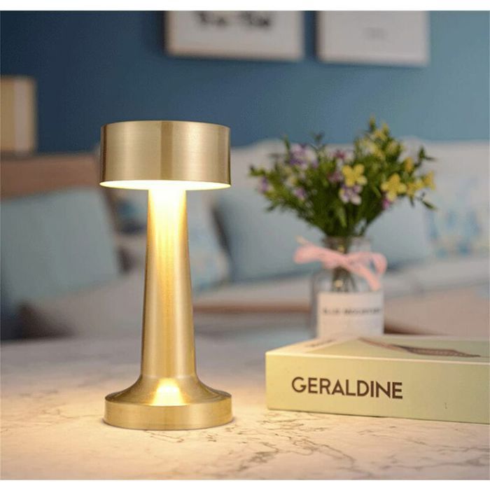Lampe de Table sans Fil Rechargeable - 3 Niveaux de Luminosité Capteur Tactile - Pour Chevet et Salon Label