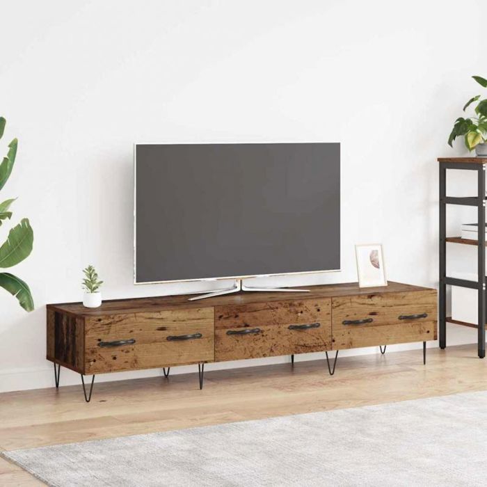 Meuble TV - VIDAXL - 150 x 36 x 30 cm - Bois dingénierie - Finition bois ancien - Tiroirs