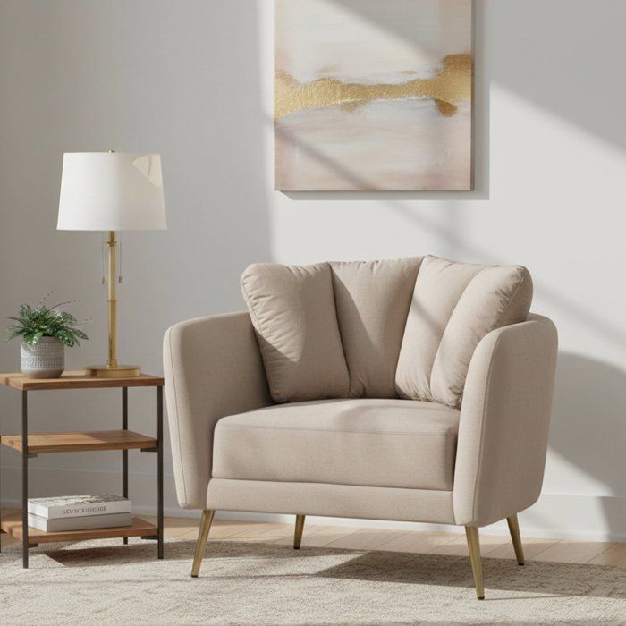 Fauteuil Foster Dmora en Polyester or Fauteuil Foster Dmora en Polyester or