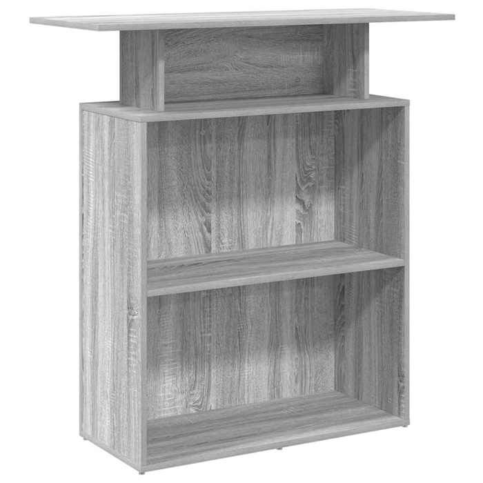 Bureau de réception - CLARENCE - Sonoma gris - 100x40x104 cm - Bois dingénierie - Capacité totale 60 kg