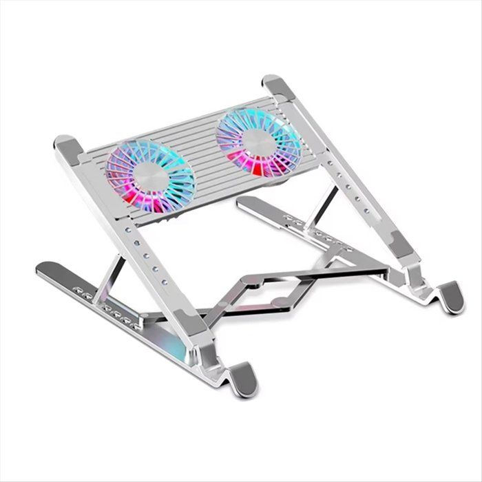 Support de Refroidissement Réglable pour Ordinateur Portable Ventilateur de Refroidissement Pliable en Aluminium Support pour