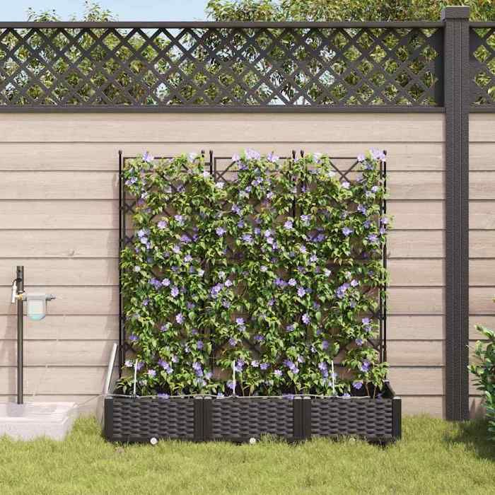 vidaXL Jardinières avec Système d'Irrigation 3 pcs - vue 8