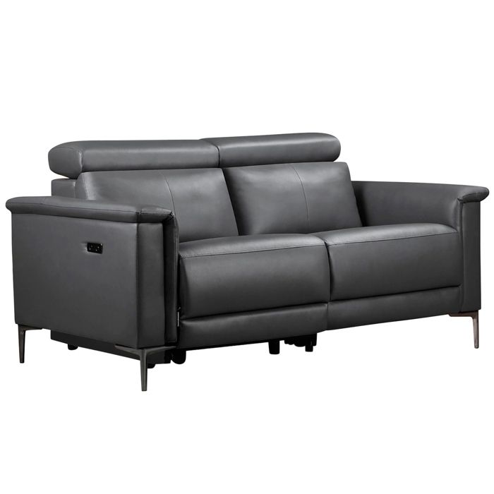 Lund-canapé 2 Places Avec 1 Fauteuil Électrique En Pu Gris Lund-canapé 2 Places Avec 1 Fauteuil Électrique En Pu Gris