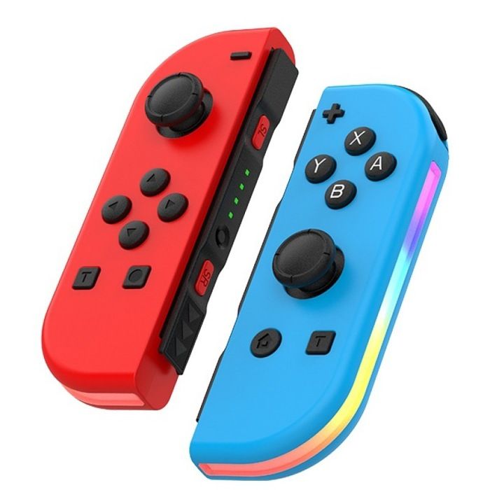 Paire de manettes Joy-Con Rouge Néon & Bleu Néon pour Nintendo Switch MANETTE JEU VIDEO CONSOLE RETRO