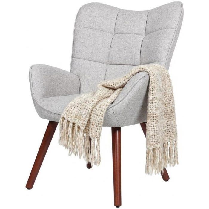 Chaise moderne - LUNSY - Design épuré - Pieds robustes en chêne ou métal - Assise confortable - Dossier haut