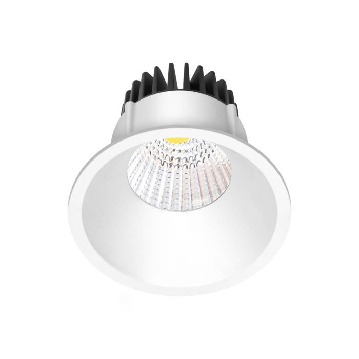 LED Spot encastrable Niria à intensité variable (Moderne) en Blanc Aluminium e. a. pour Salon & Salle manger (1 lampe à) HT lampe