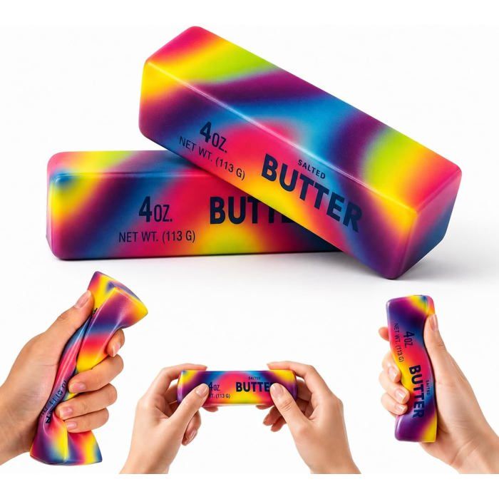 2PCS Rainbow Butter Squishy Toys Cute Butter Squishy Toy Soft Slow Rising Squeeze Toys For Stress Relief Sensory Fidget Toys 2PCS Rainbow Butter Squishy Toys Cute Butter Squishy Toy Soft Slow Rising Squeeze Toys For Stress Relief Sensory Fidget Toys
