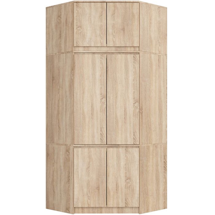 Armoire dangle avec surmeuble AKORD S100 Chêne Sonoma 100 cm 6 portes 100x50x235 cm Armoire dangle avec surmeuble AKORD S100 Chêne Sonoma 100 cm 6 portes 100x50x235 cm