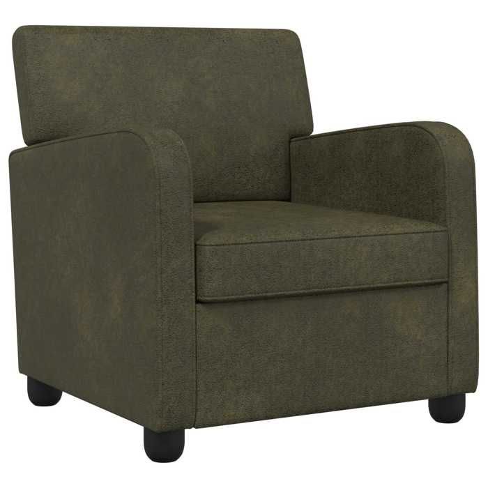 Elégance - Chic Fauteuil 1 place moderne - Fauteuil salon-séjour - Vert - armée Simili daim - 70x79x78cm_0627266