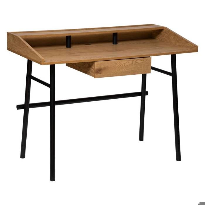 Bureau 1 tiroir Josan effet chêne L110cm - Atmosphera Créateur dintérieur