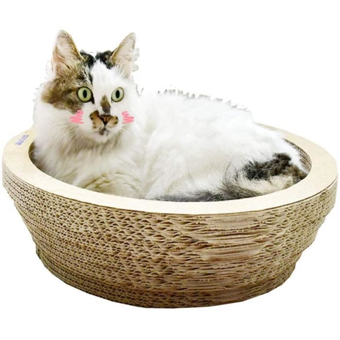 Griffoir Rond En Carton Pour Chat Materiau Respectueux De L Environnement Pour Petits Et Grands Chats Ondule Taille L 800 Cdiscount Animalerie