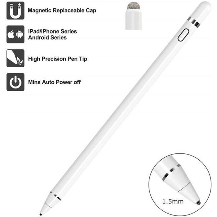 Stylet Tactile pour iPad - Stylet Capacitif Rechargeable avec