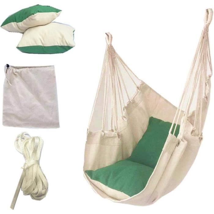 Chaise Suspendue Avec Coussin, Fauteuil À Bascule En Toile Pour Enfants, Dortoir, Patio[x2952