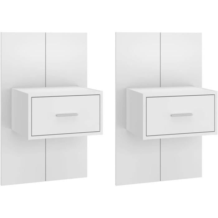 Table de chevet Irma Blanc Set de 2 Vicco | Blanc | Lot de 2