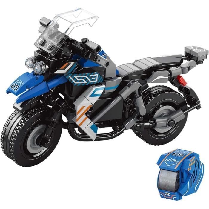 Bloqu de construcción de motocicleta Technic Moc DIY, modelo de motor de ensam