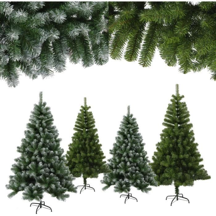 Sapin De Noël Artificiel 180 Cm En PVC - 295 Branches, Support Inclus - Naturel, Dense, Montage Facile